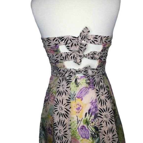 NANETTE LAPORE Silk Strapless Cocktail Dress Size 6 - Picture 4 of 7